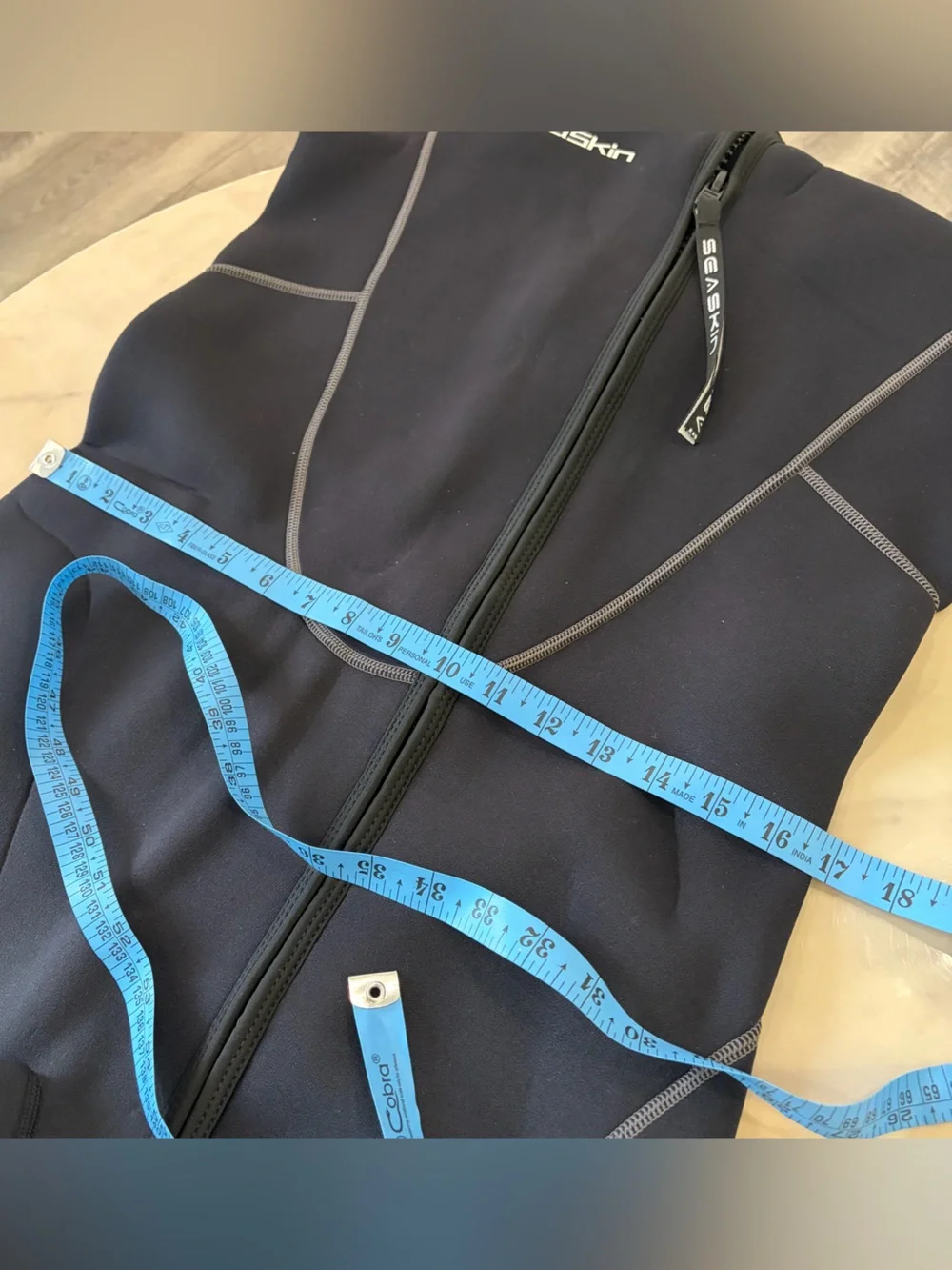 Seaskin 3MM Shorty Wetsuit Scuba-suit Medium Black Full Front Zip.